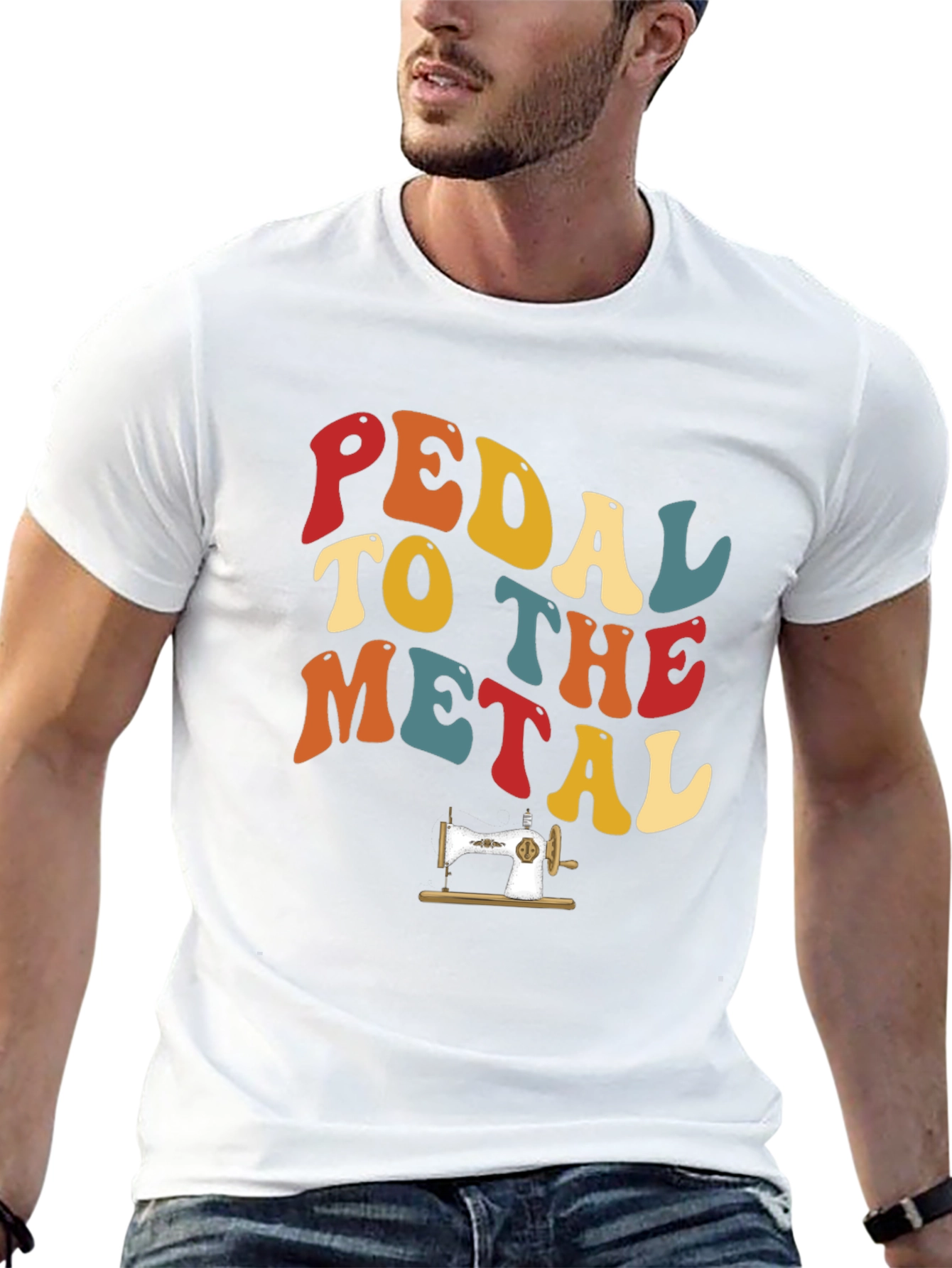 Pedal to the Metal Retro Sewing T-Shirt
