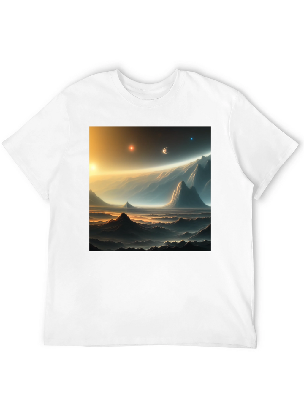 Cosmic Landscape Graphic Tee - Black
