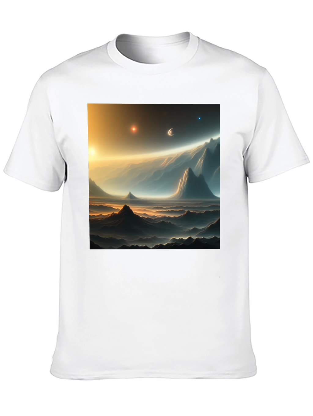 Cosmic Landscape Graphic Tee - Black