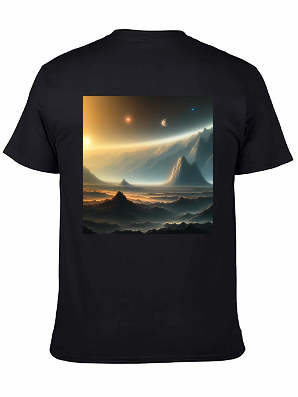 Cosmic Landscape Graphic Tee - Black