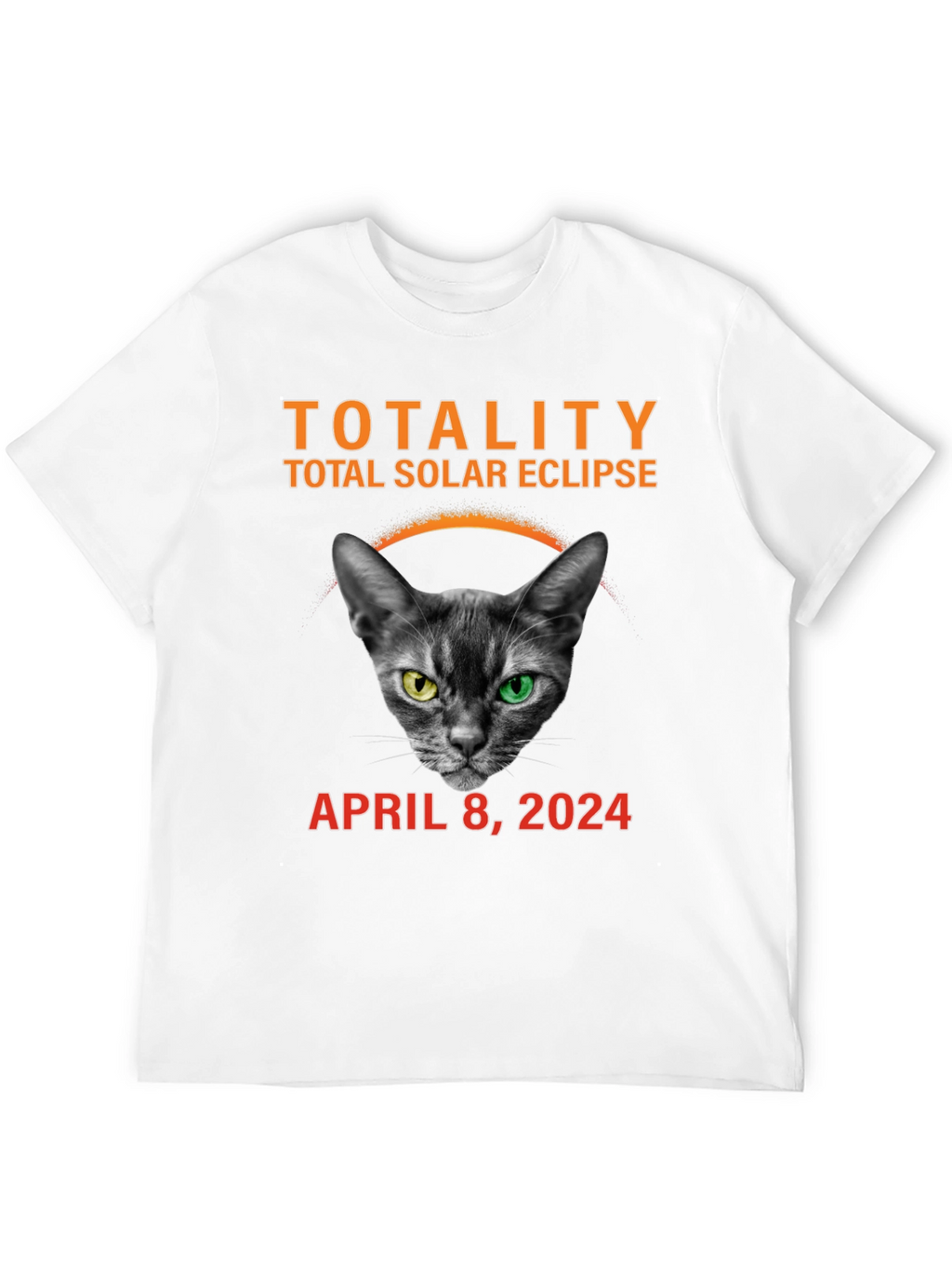 Total Solar Eclipse 2024 Cat T-Shirt