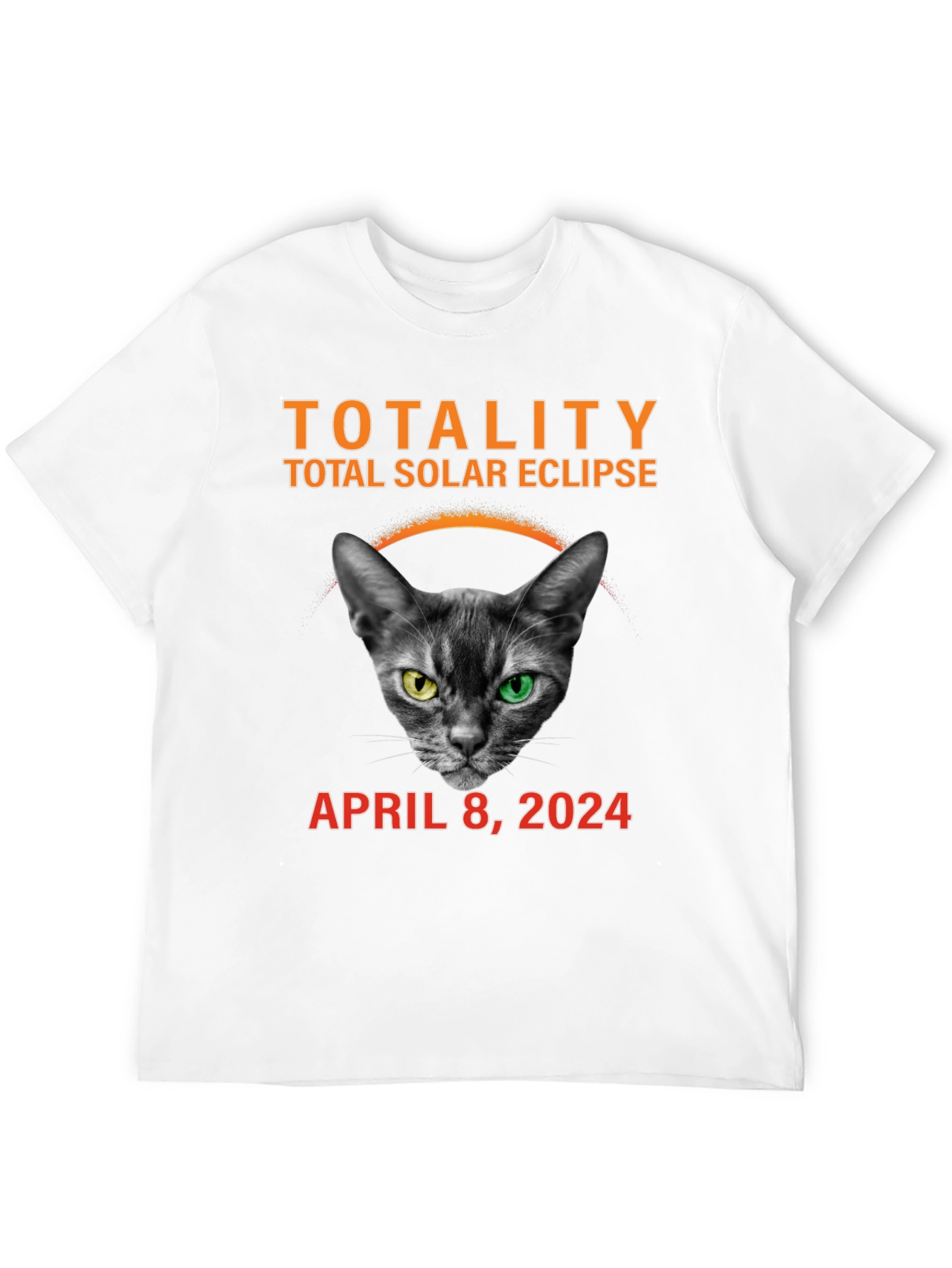 Total Solar Eclipse 2024 Cat T-Shirt