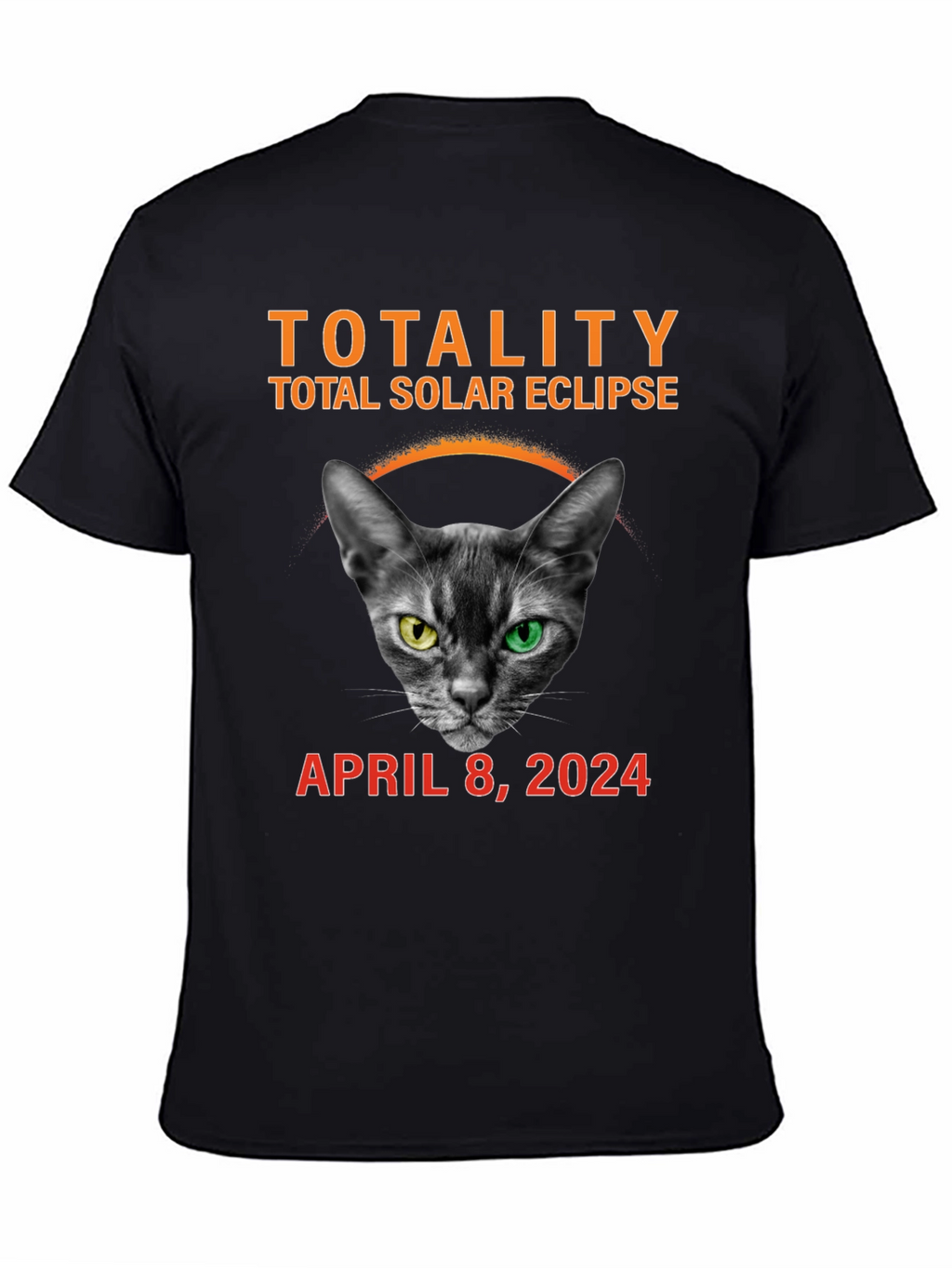 Total Solar Eclipse 2024 Cat T-Shirt