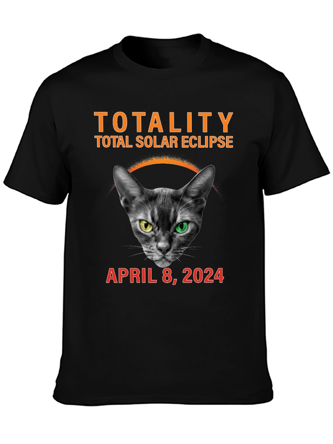 Total Solar Eclipse 2024 Cat T-Shirt