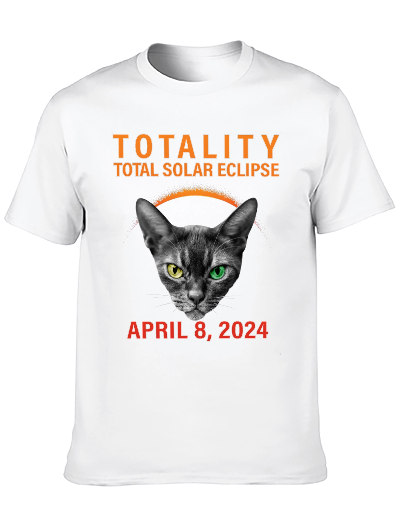 Total Solar Eclipse 2024 Cat T-Shirt