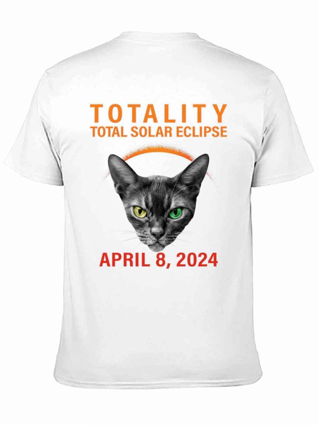 Total Solar Eclipse 2024 Cat T-Shirt