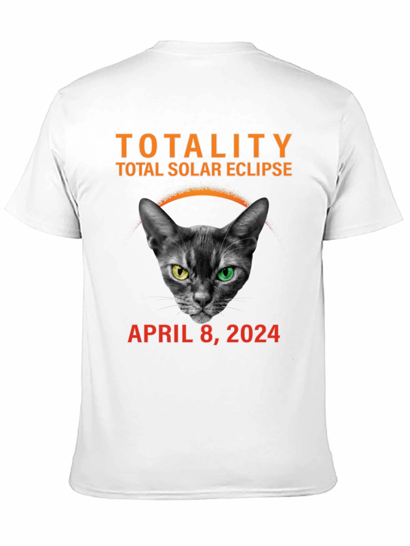 Total Solar Eclipse 2024 Cat T-Shirt
