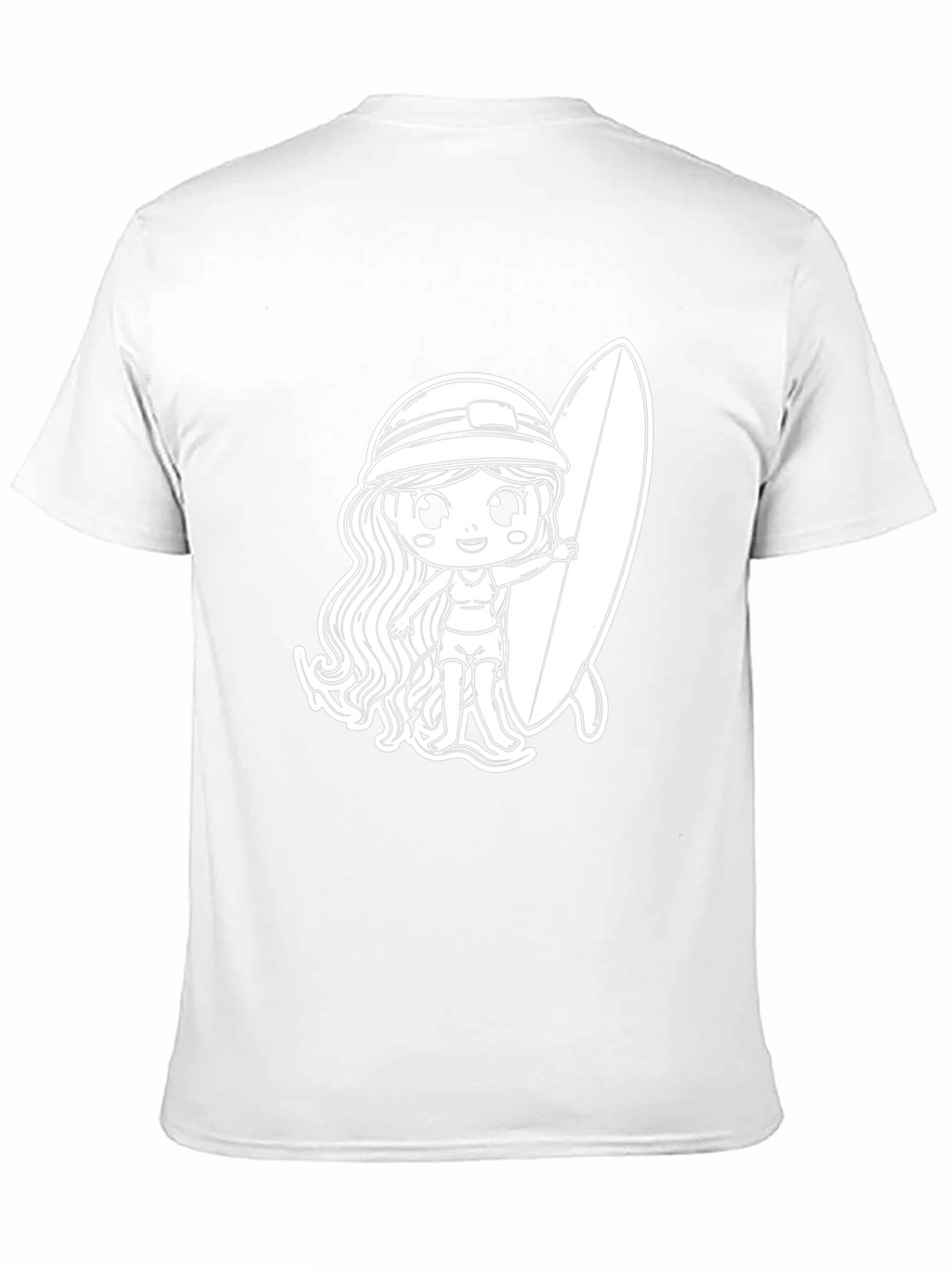 Surfer Girl Graphic T-Shirt - Black