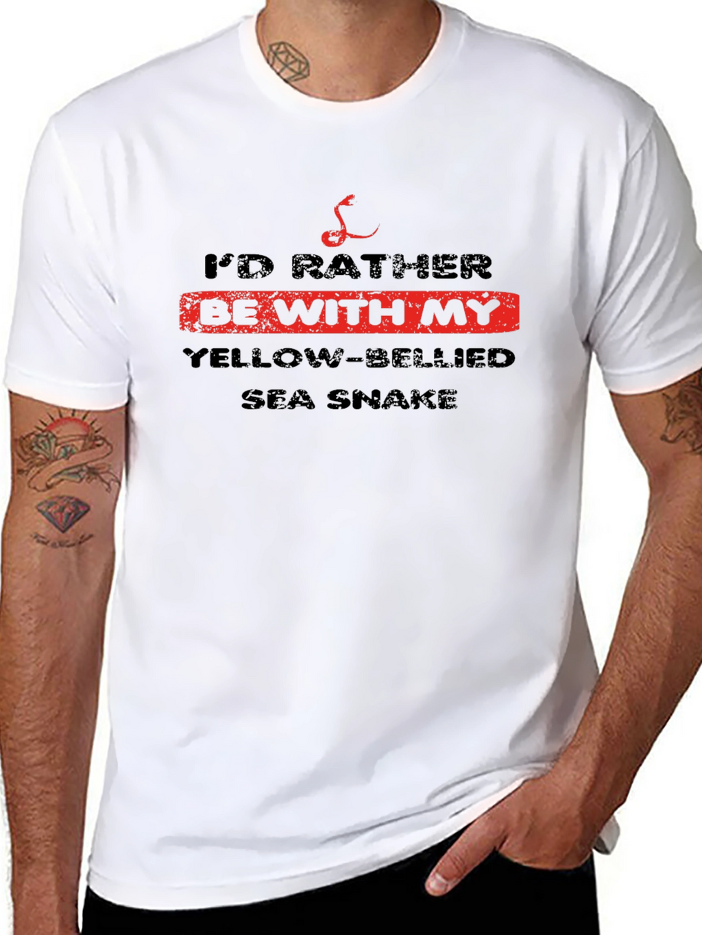 Id Rather Be With My Yellow-Bellied Sea Snake T-Shirt