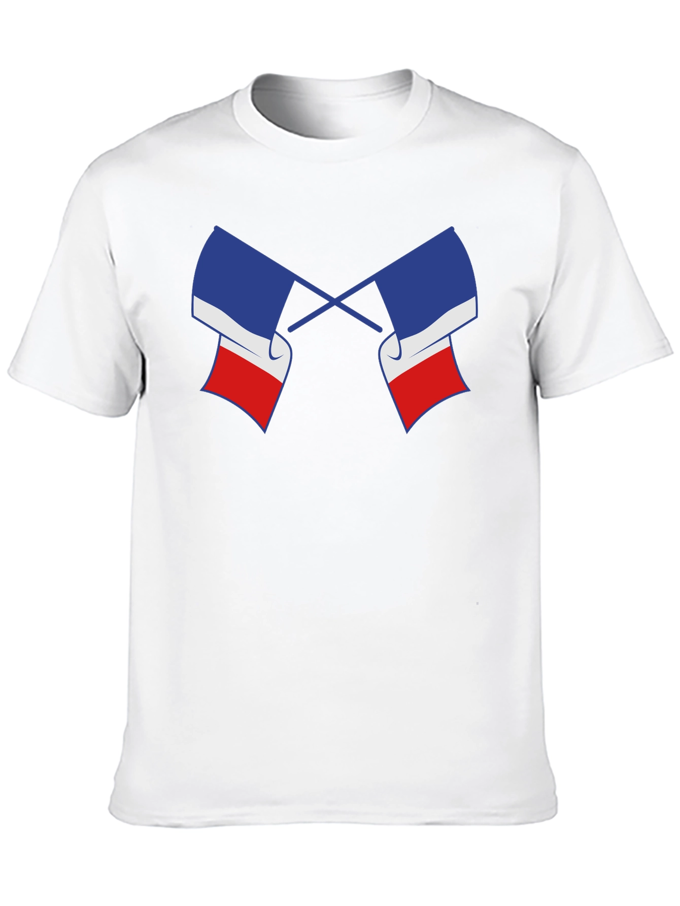 Crossed French Flag Graphic Tee
