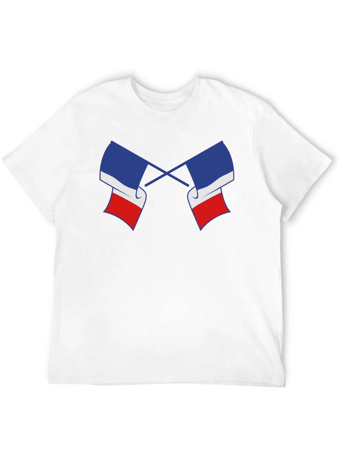 Crossed French Flag Graphic Tee