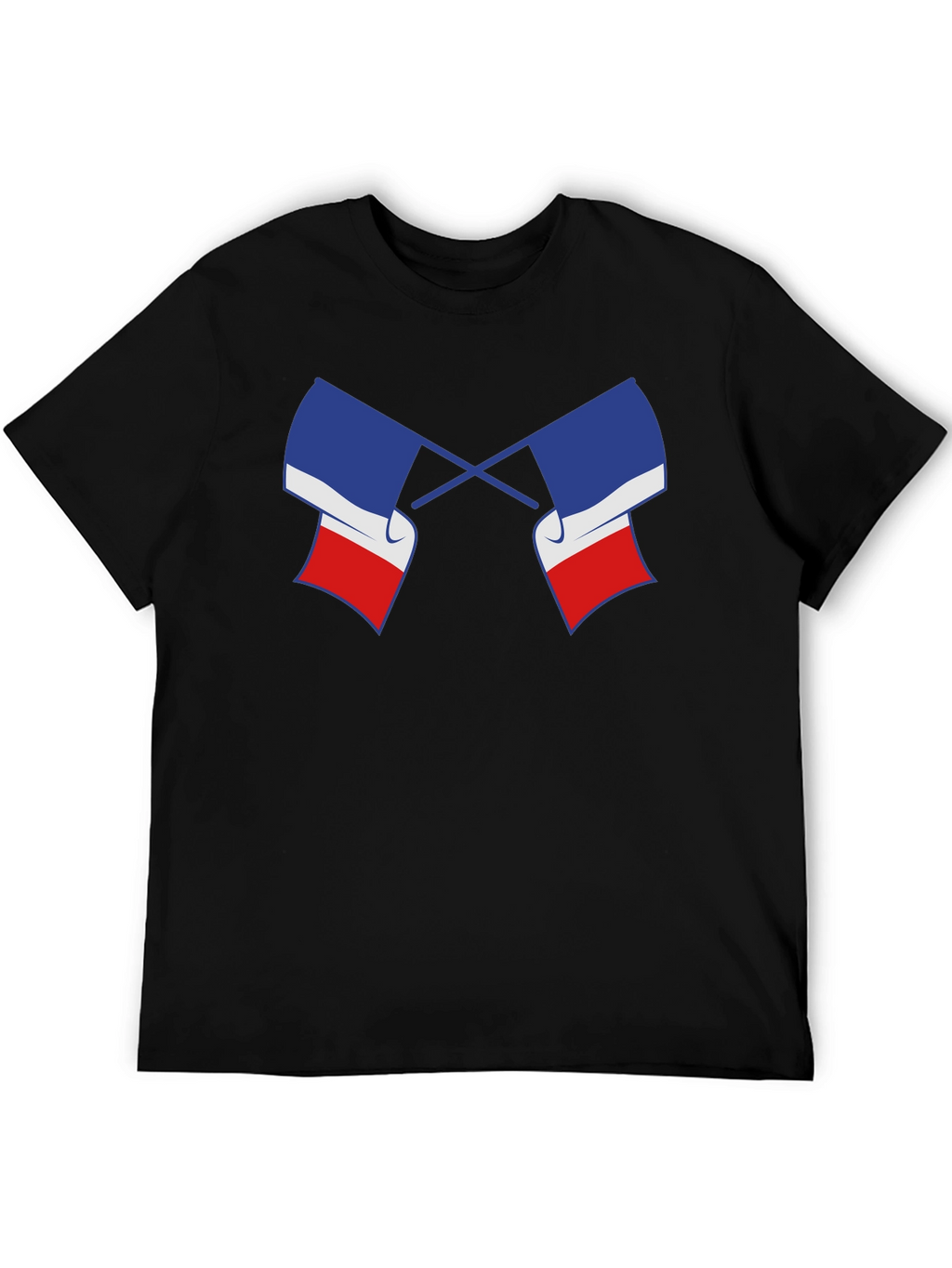 Crossed French Flag Graphic Tee