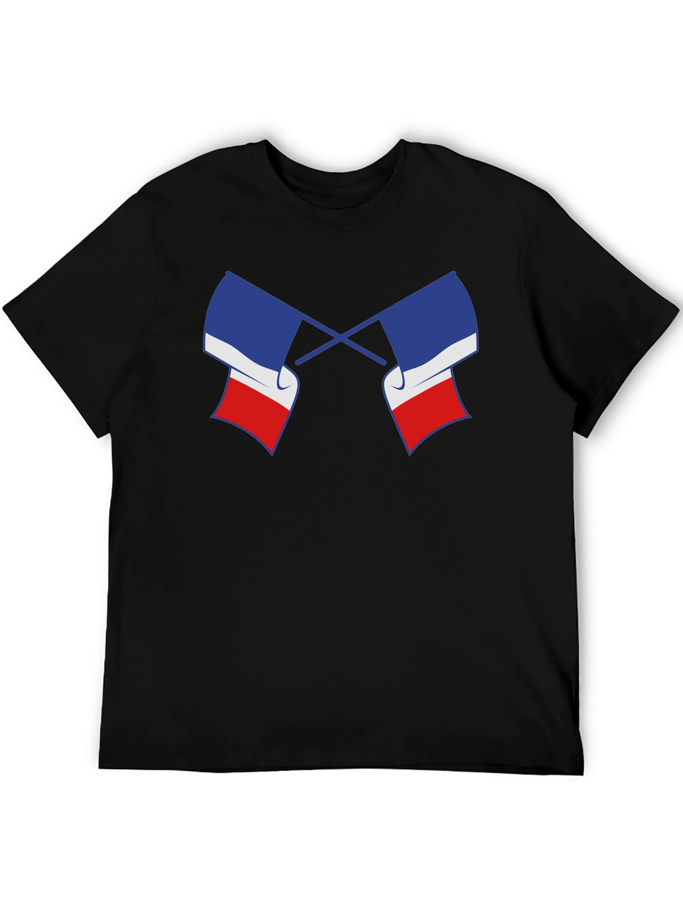 Crossed French Flag Graphic Tee