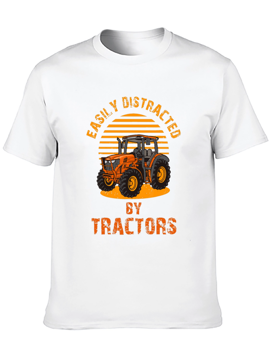 Easily Distracted By Tractors Mens T-shirt