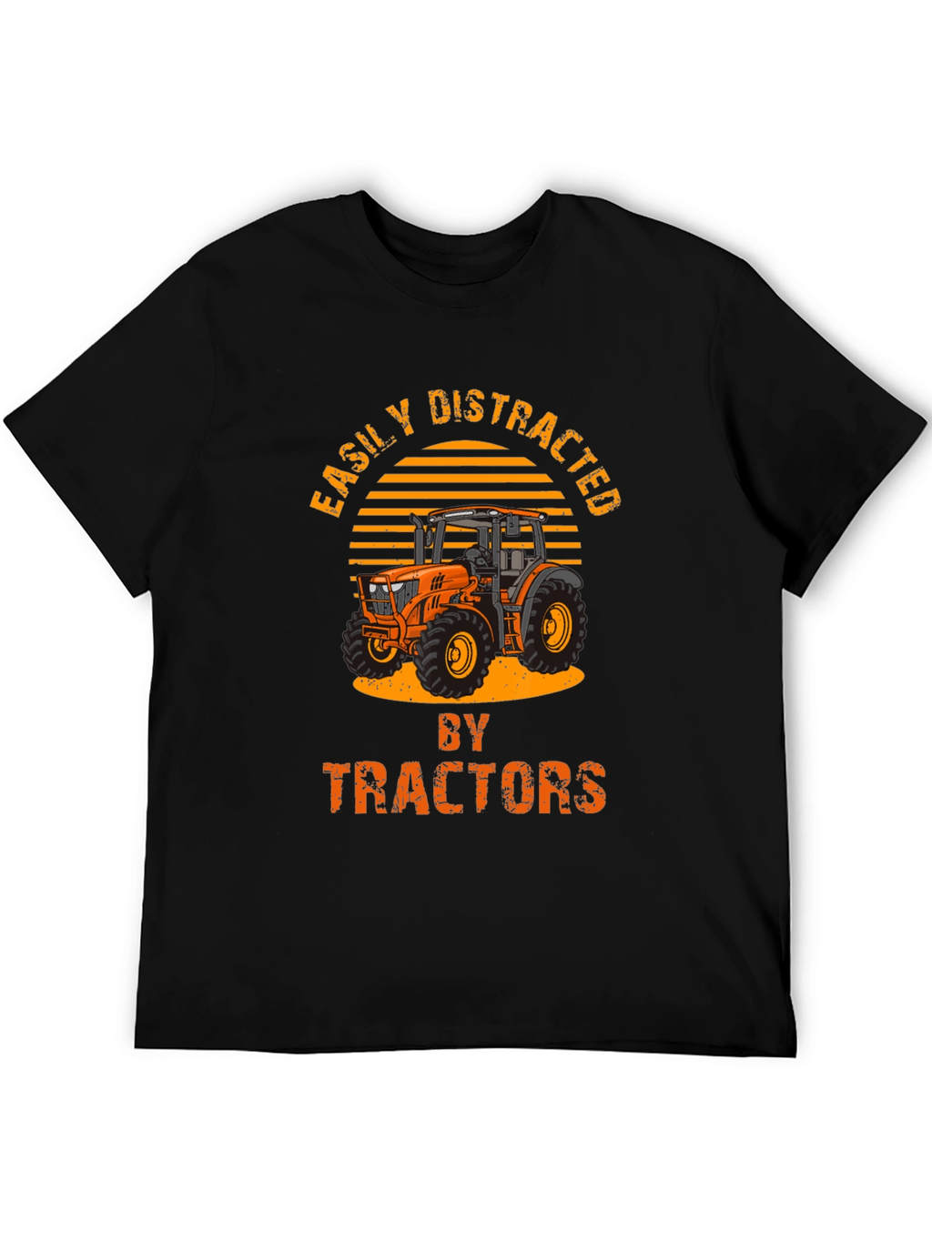 Easily Distracted By Tractors Mens T-shirt