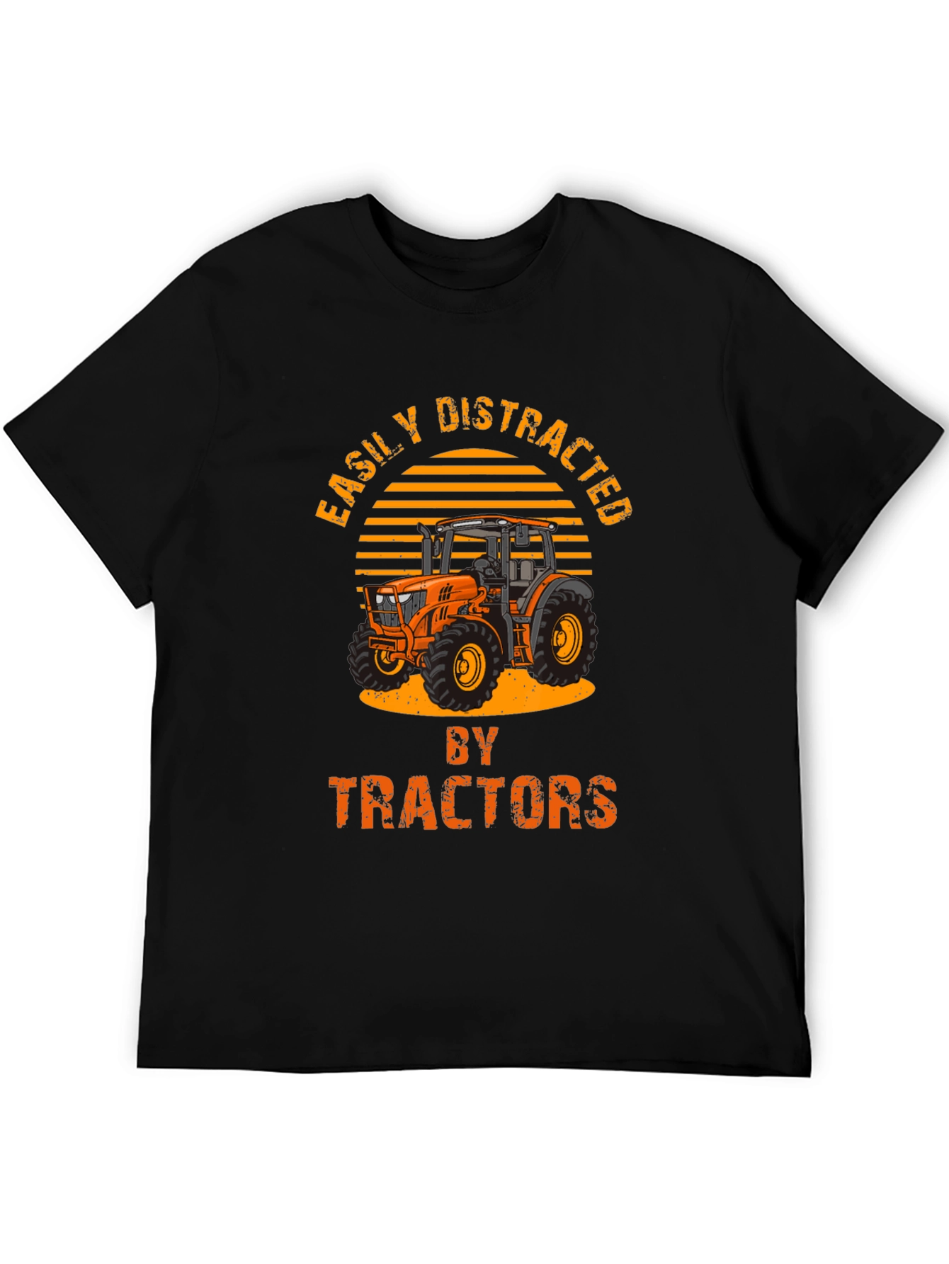 Easily Distracted By Tractors Mens T-shirt