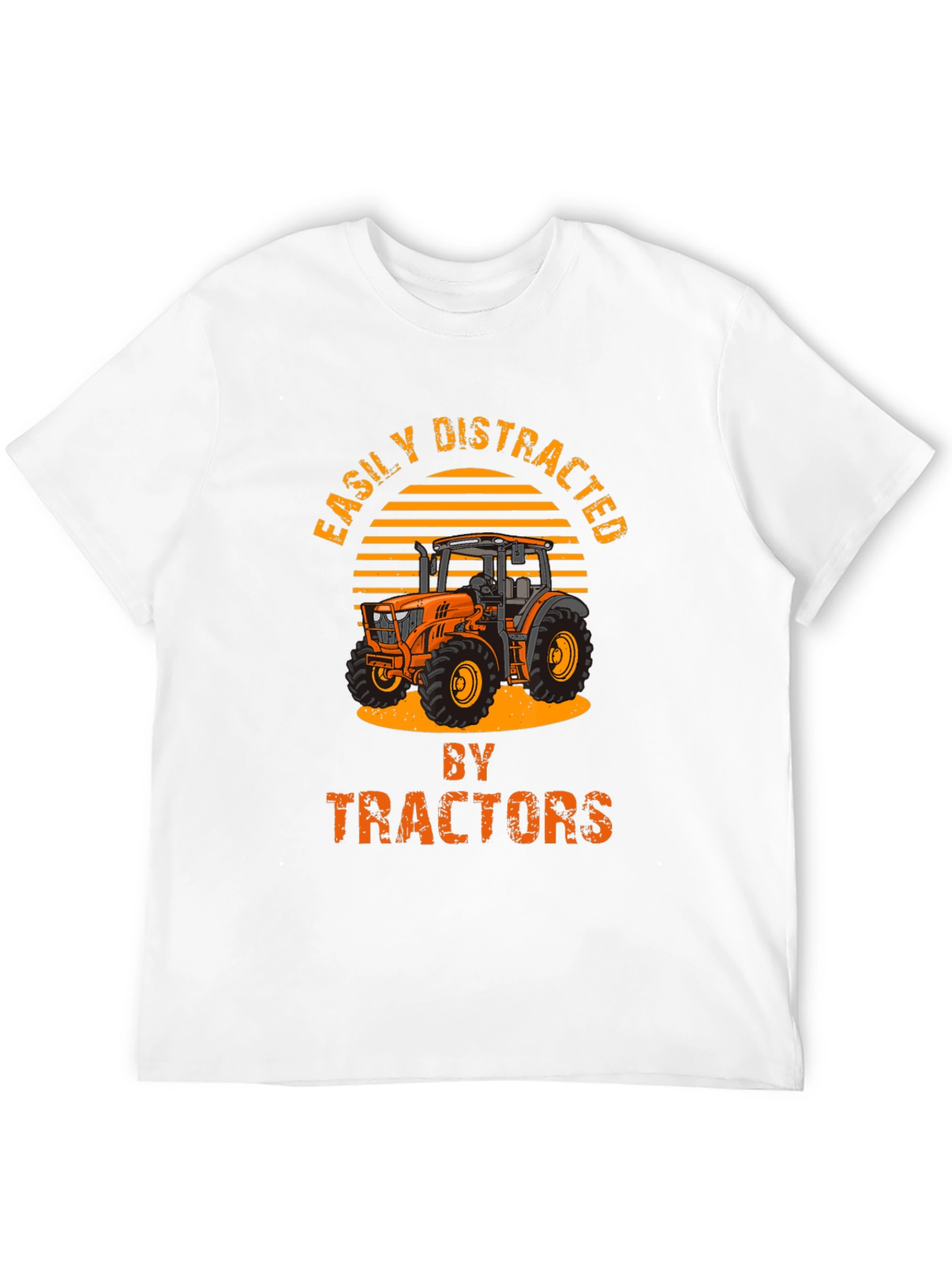 Easily Distracted By Tractors Mens T-shirt