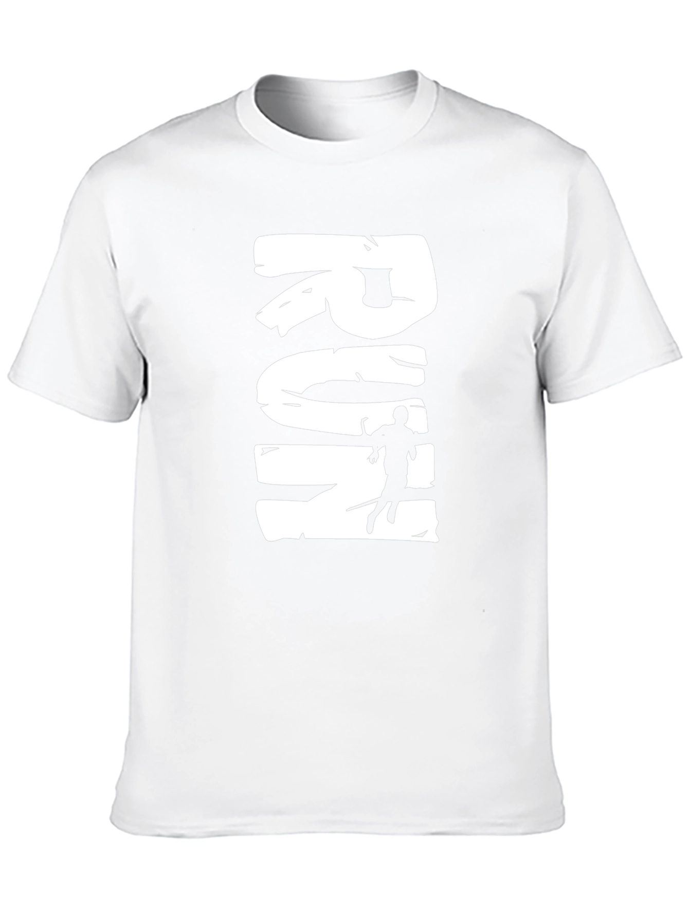 Run Graphic Tee - Black Cotton Casual T-Shirt
