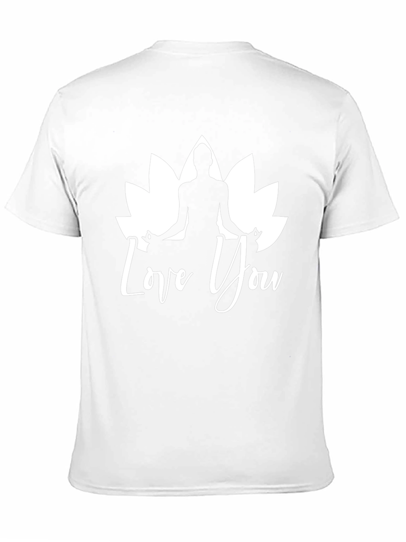 Yoga Lotus Love You Black T-Shirt