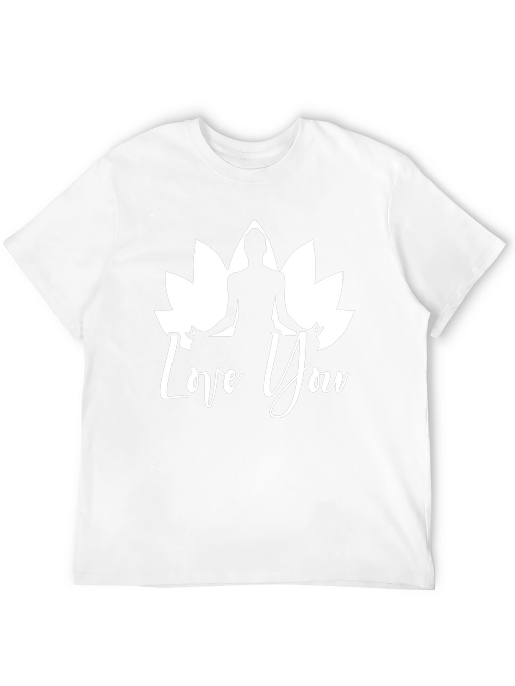 Yoga Lotus Love You Black T-Shirt