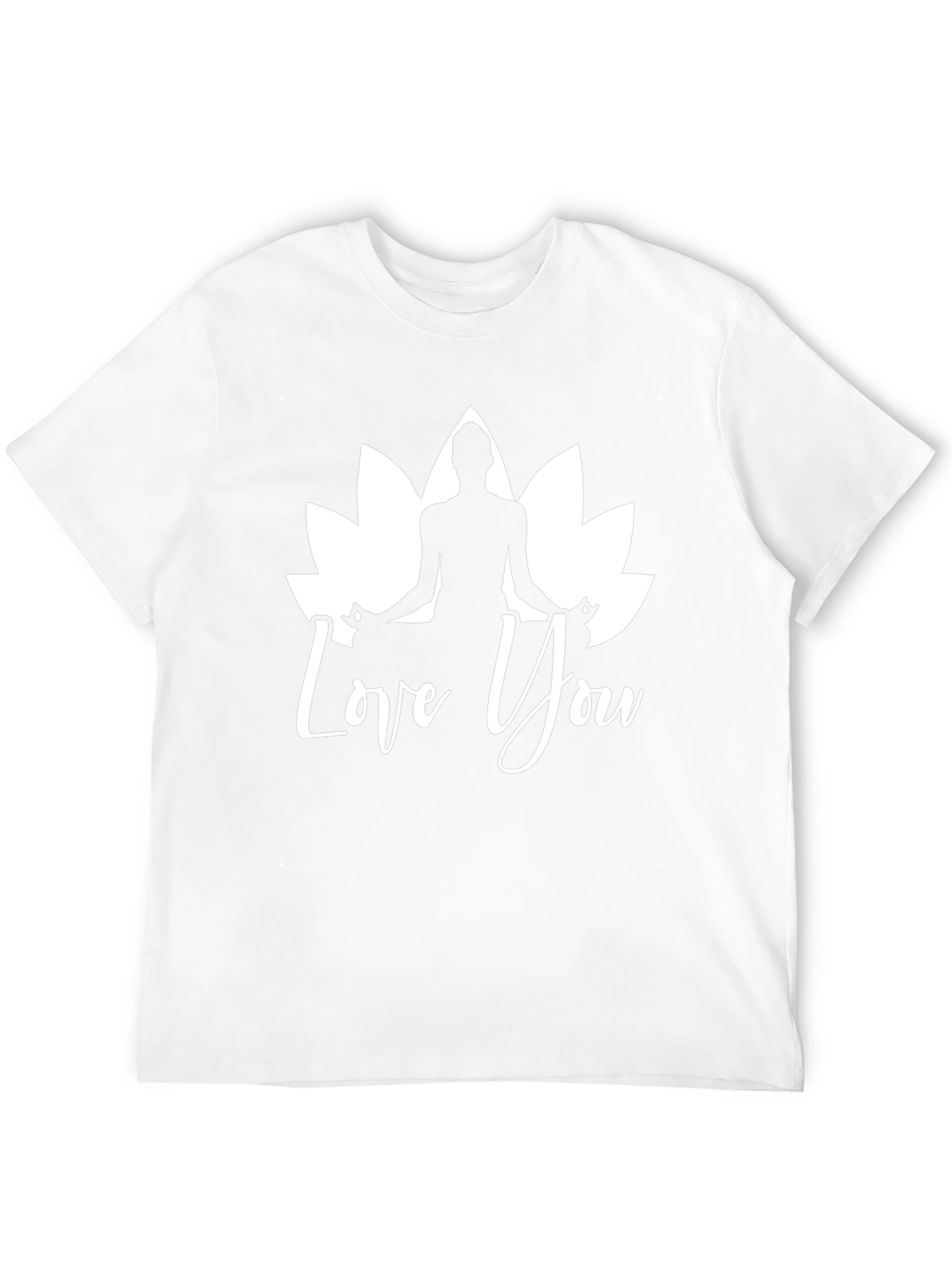 Yoga Lotus Love You Black T-Shirt