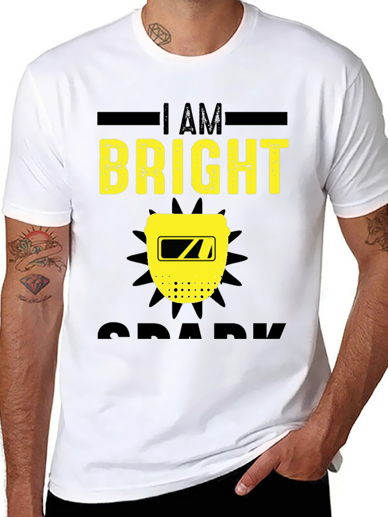 Bright Spark Welder T-Shirt - Black