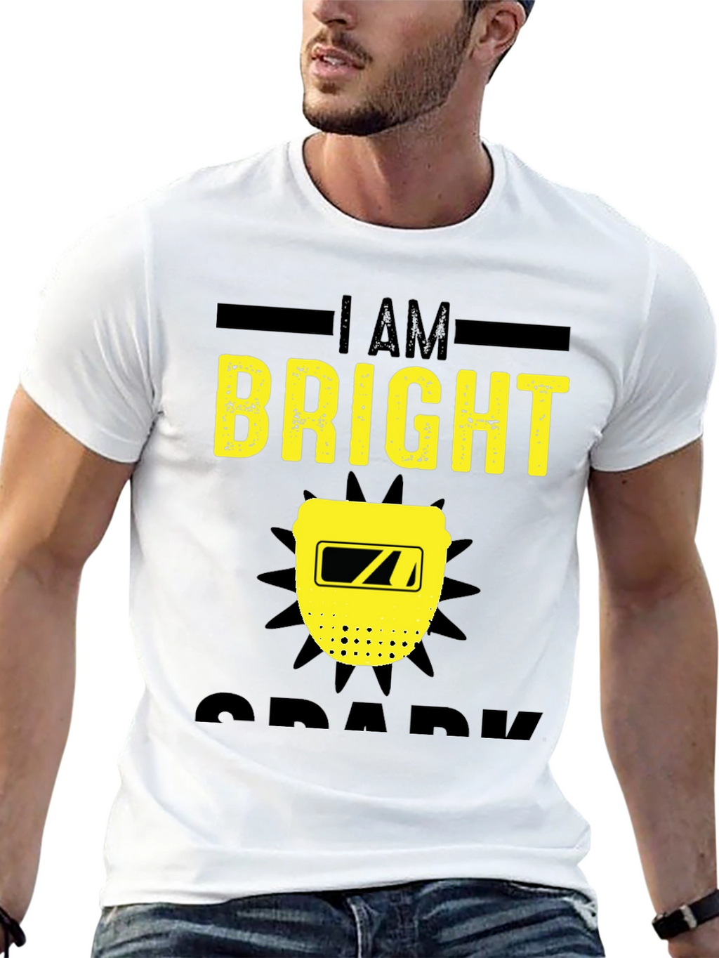 Bright Spark Welder T-Shirt - Black