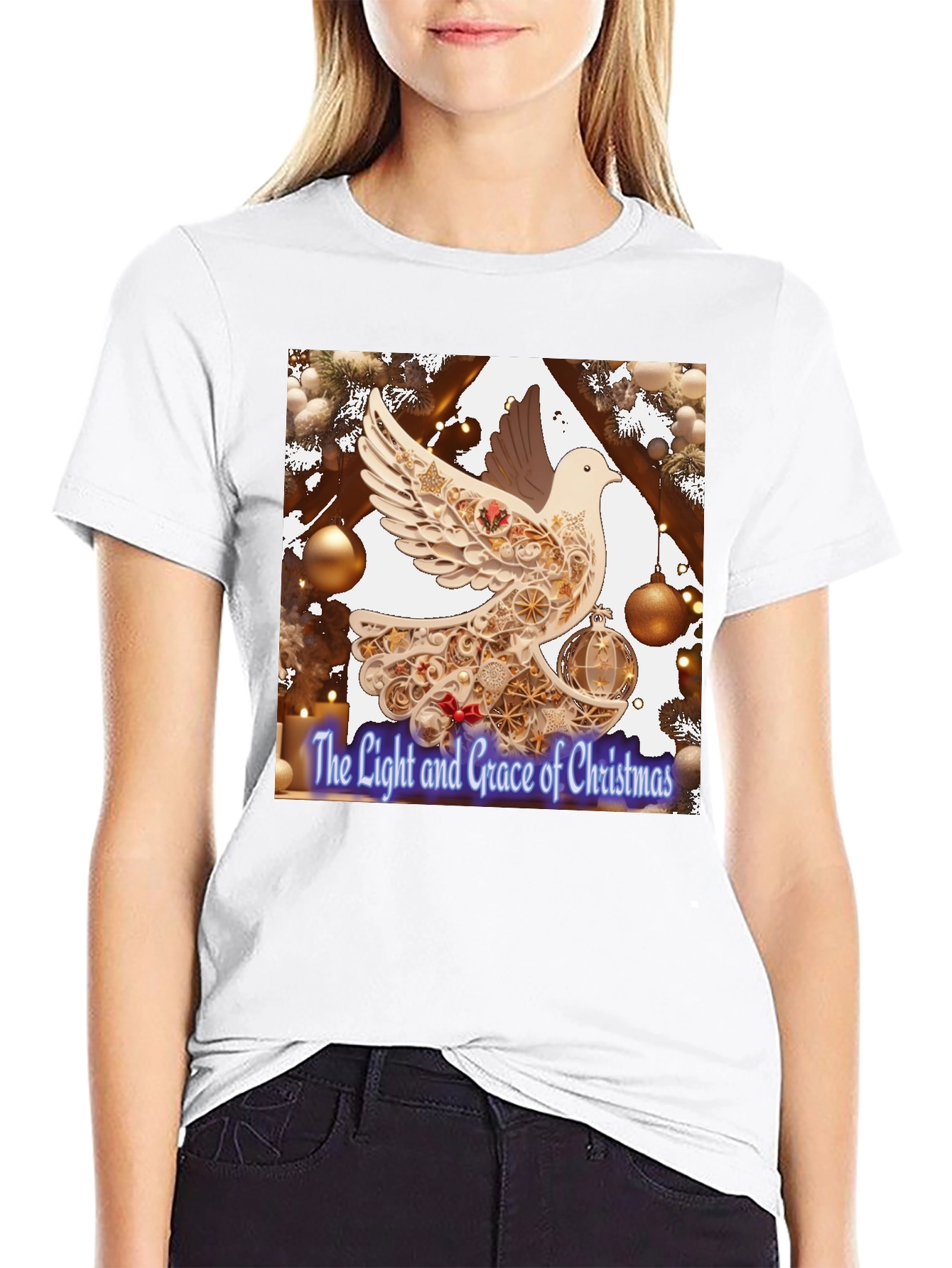 Grace of Christmas Dove Graphic Tee