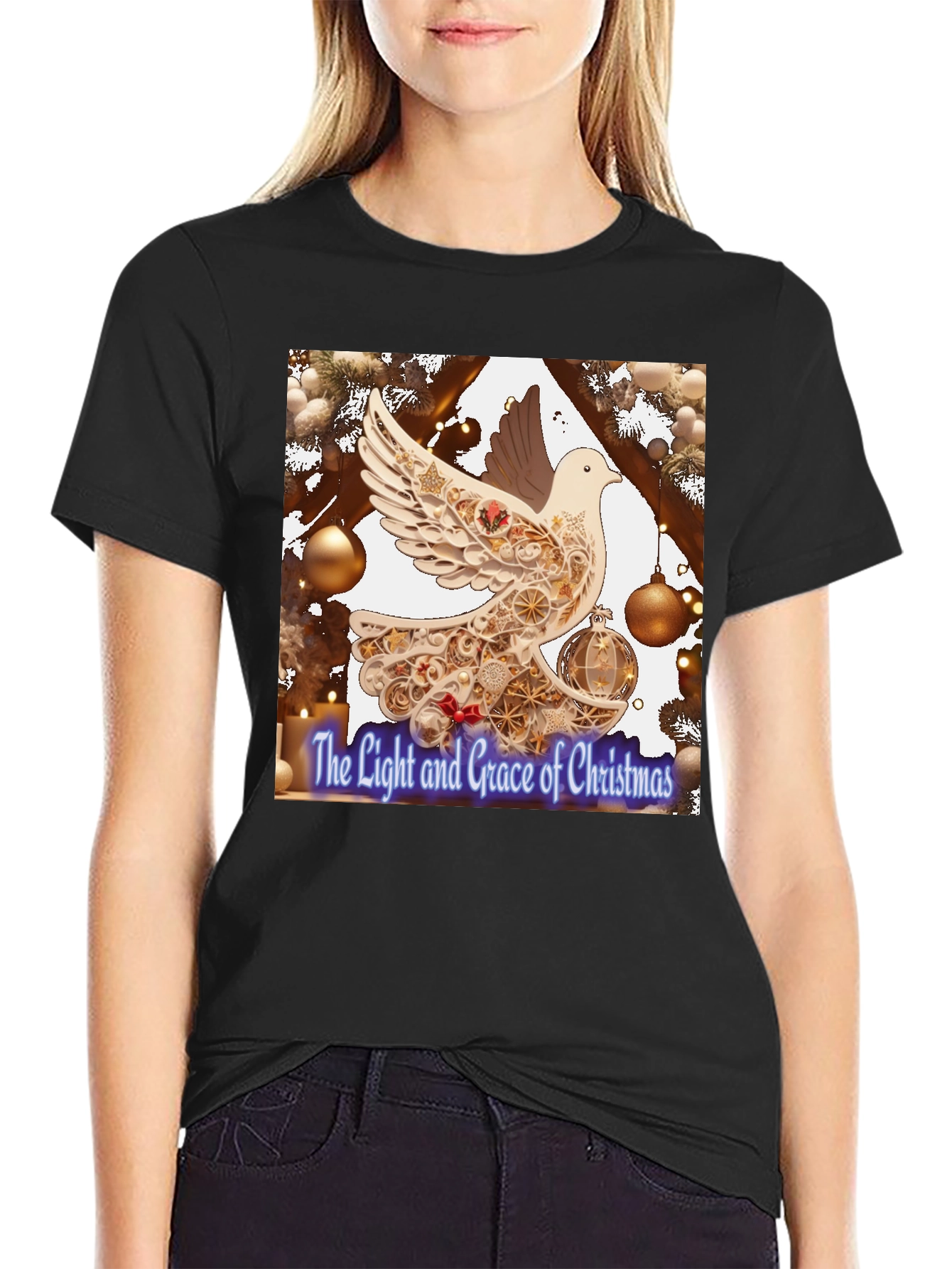 Grace of Christmas Dove Graphic Tee