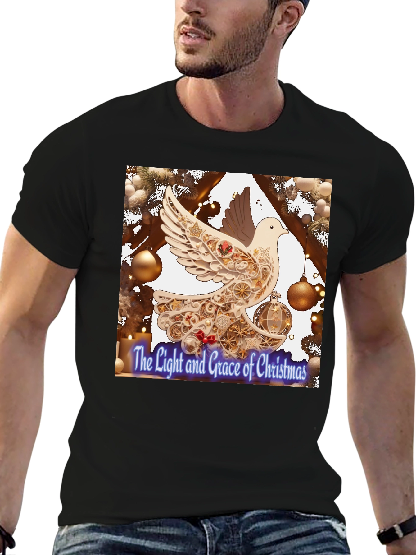 Grace of Christmas Dove Graphic Tee