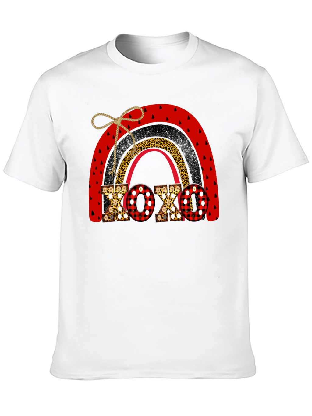 XOXO Valentine Rainbow Graphic Tee