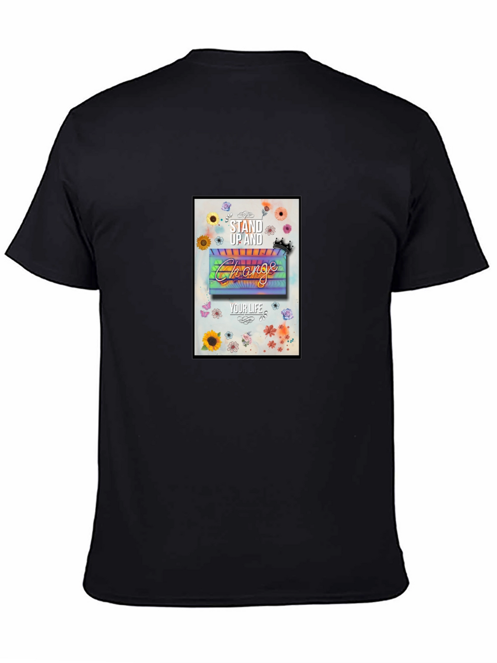 Stand Up & Change Graphic Tee - Black
