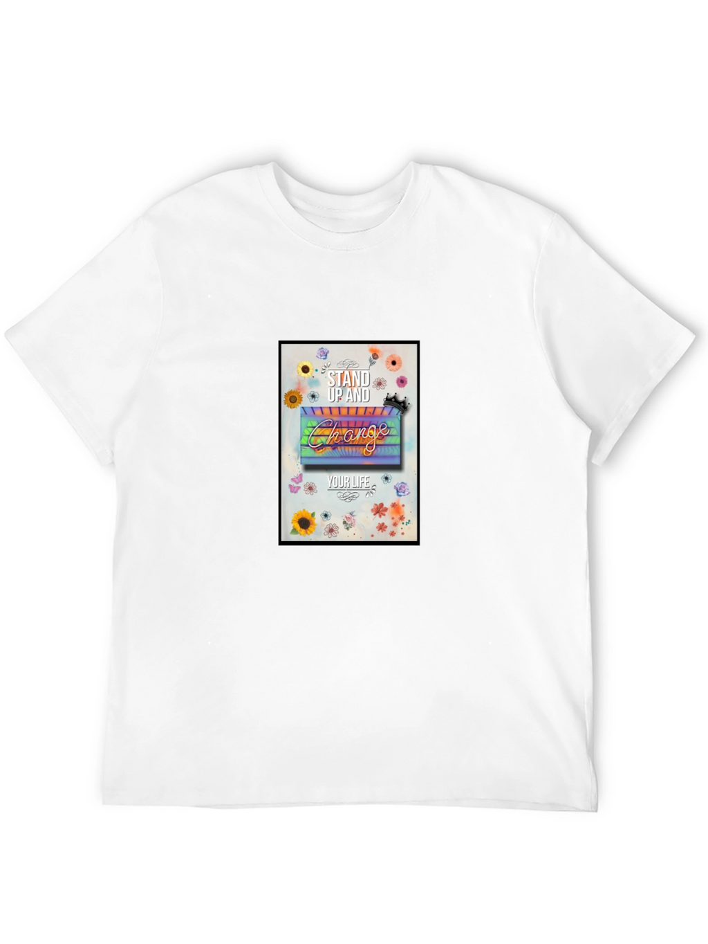 Stand Up & Change Graphic Tee - Black