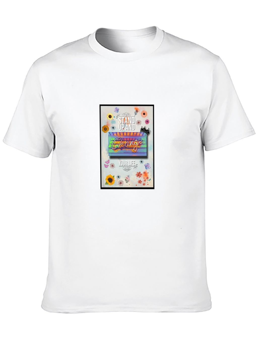 Stand Up & Change Graphic Tee - Black