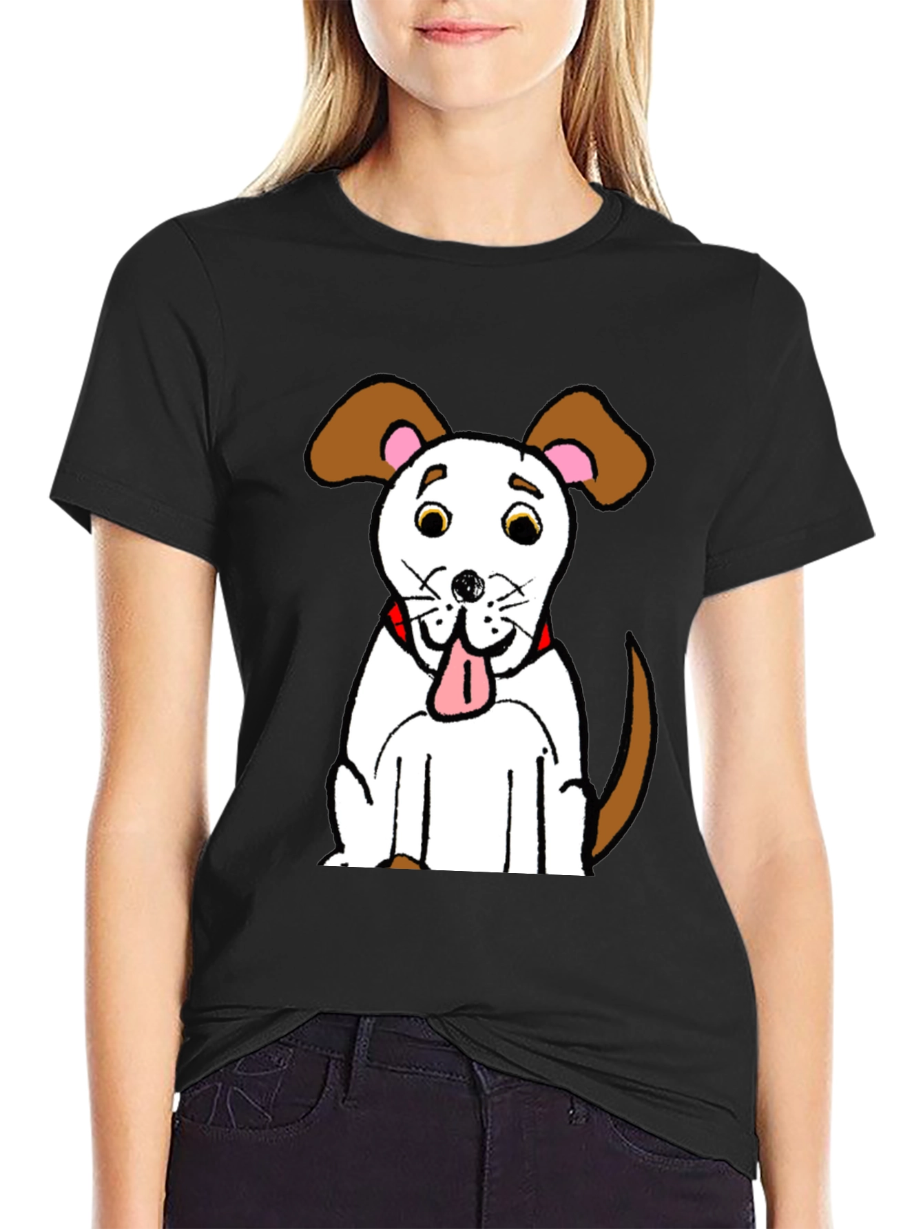 Cartoon Dog Graphic T-Shirt