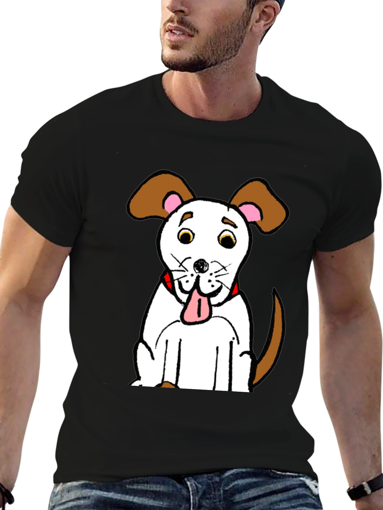 Cartoon Dog Graphic T-Shirt