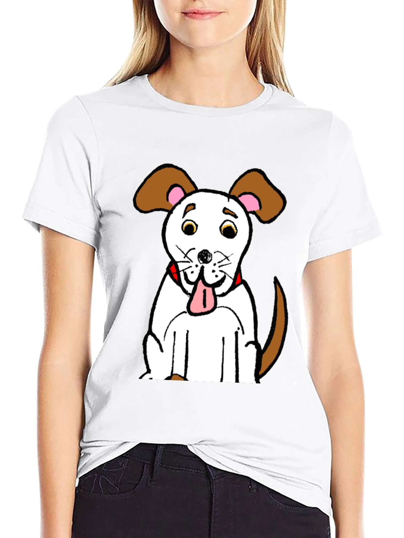 Cartoon Dog Graphic T-Shirt