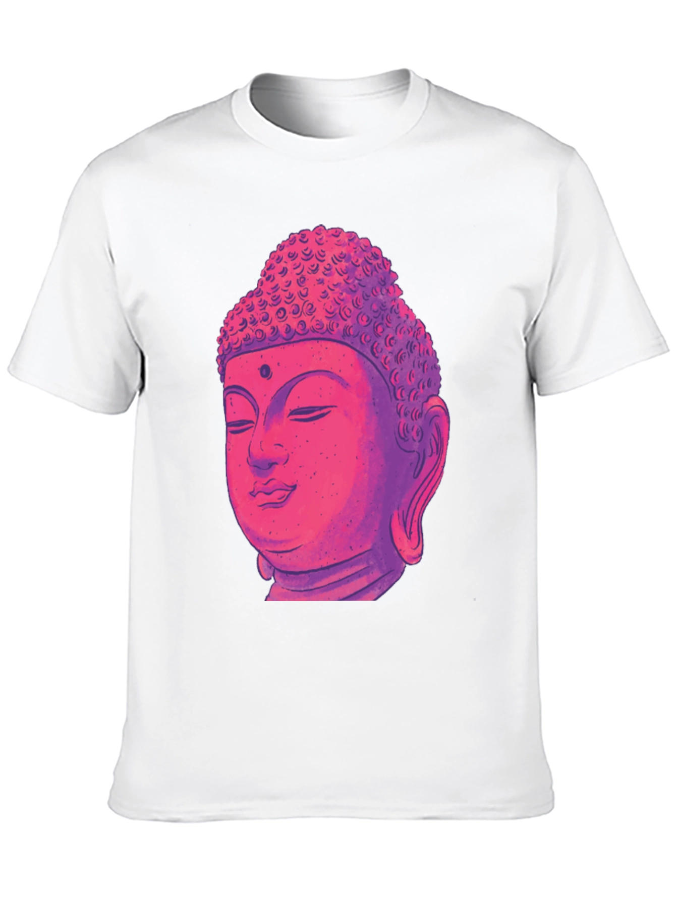 Buddha Head Graphic Tee - Black Cotton Blend