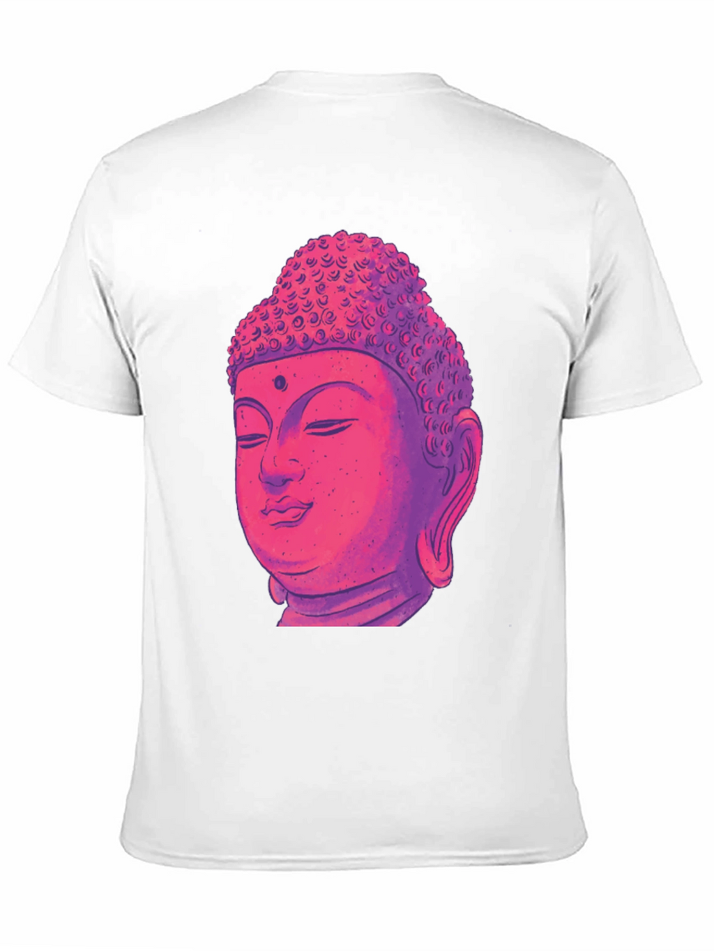 Buddha Head Graphic Tee - Black Cotton Blend