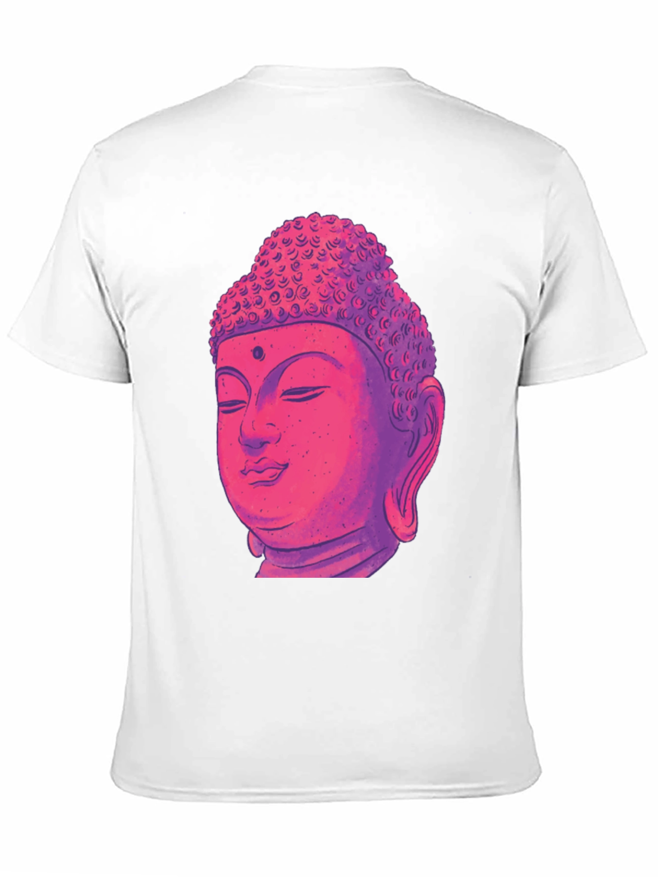 Buddha Head Graphic Tee - Black Cotton Blend