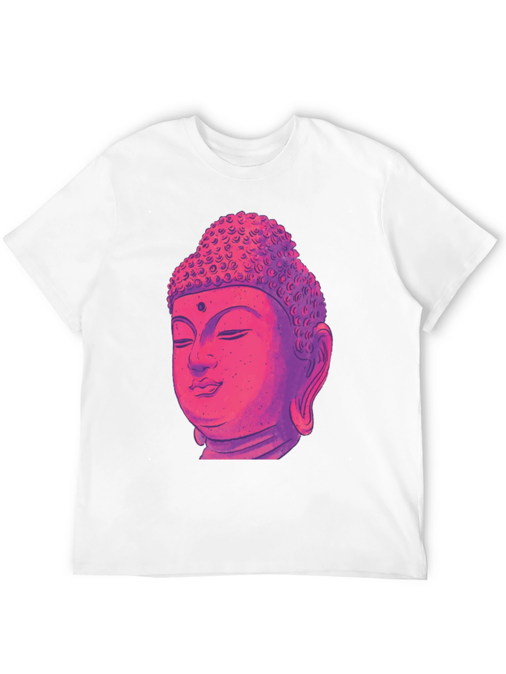 Buddha Head Graphic Tee - Black Cotton Blend