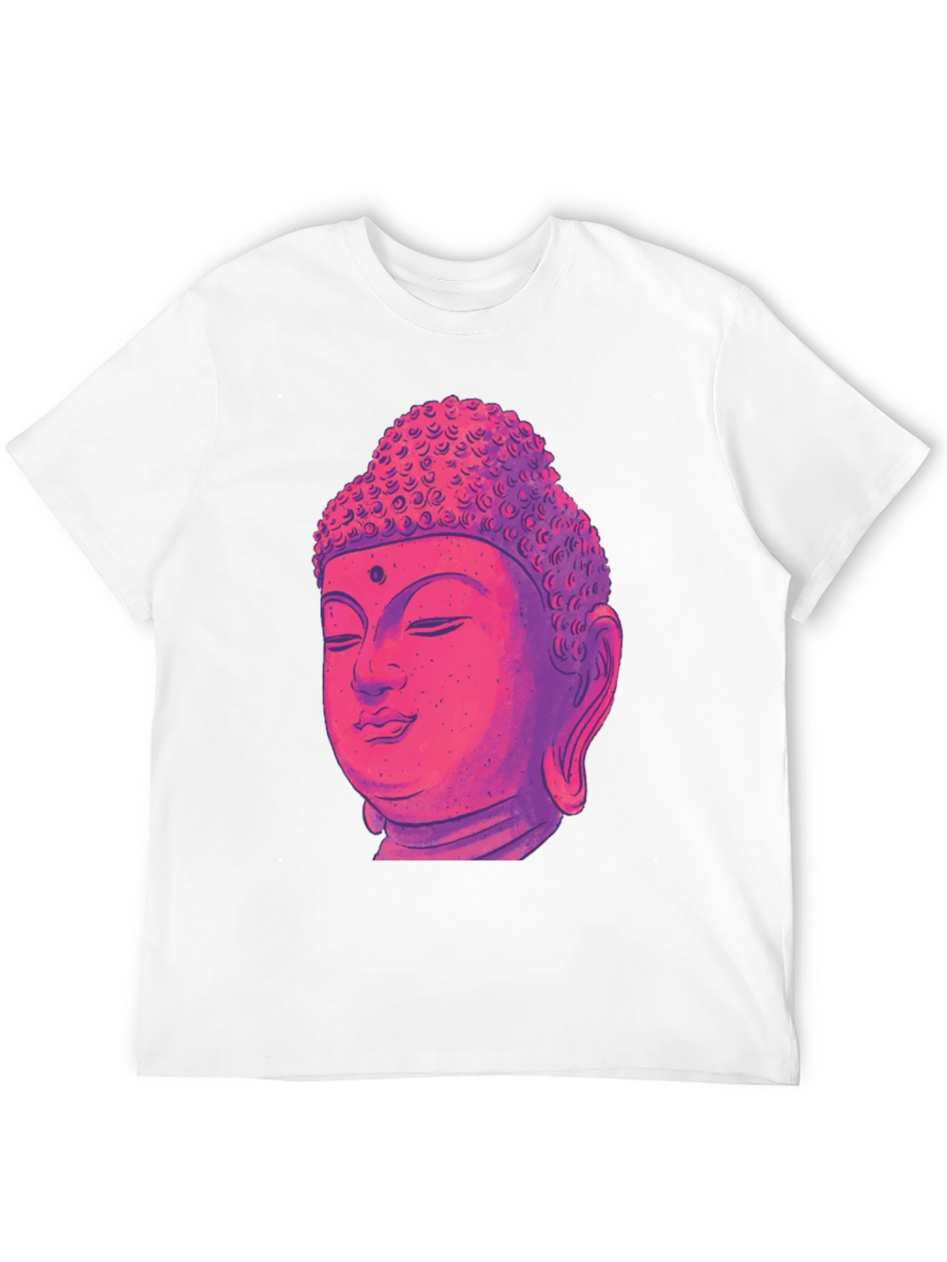 Buddha Head Graphic Tee - Black Cotton Blend