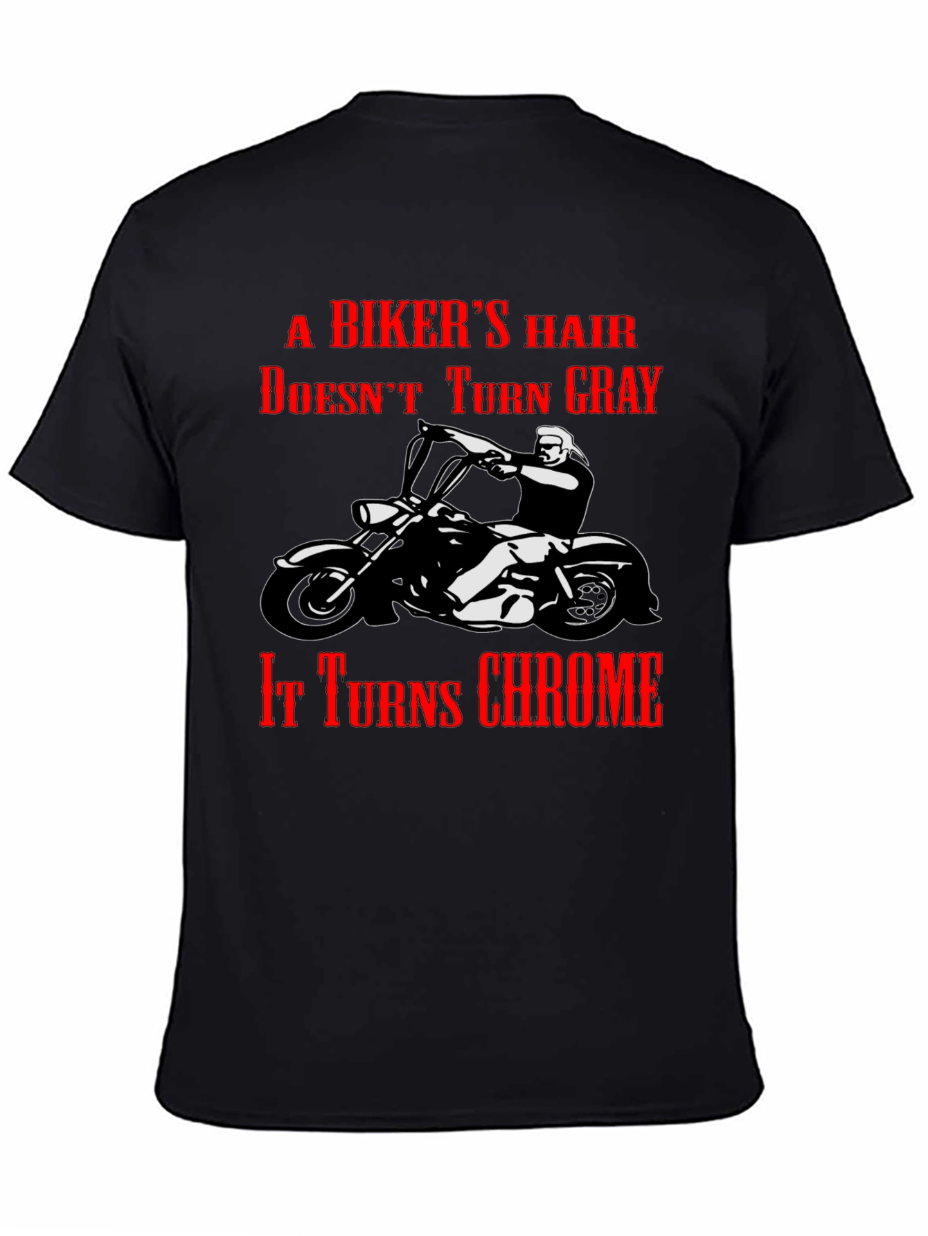 Bikers Hair Chrome T-Shirt - Motorcycle Apparel