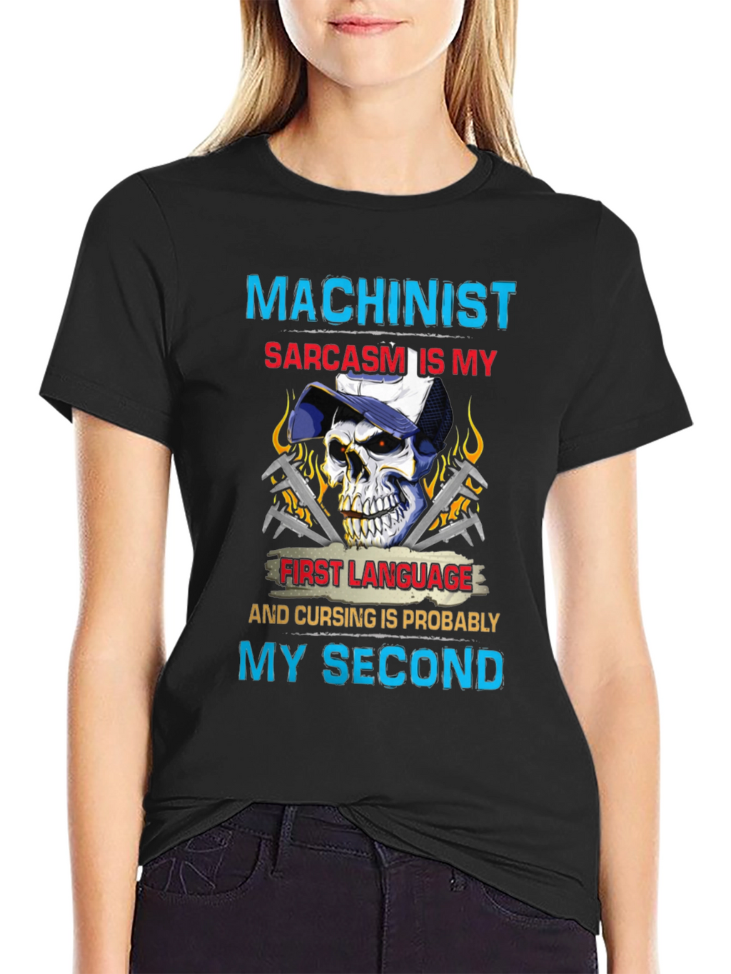 Machinist Sarcasm T-Shirt - Funny Skull Graphic Tee