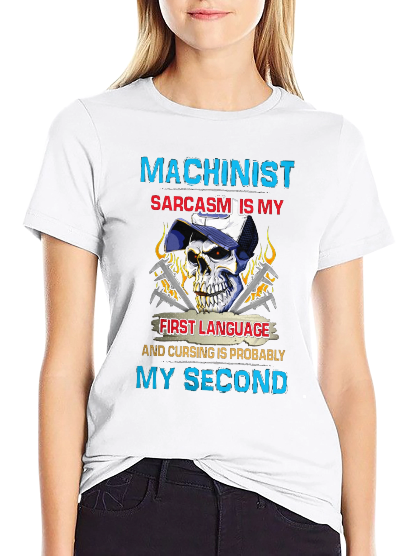 Machinist Sarcasm T-Shirt - Funny Skull Graphic Tee