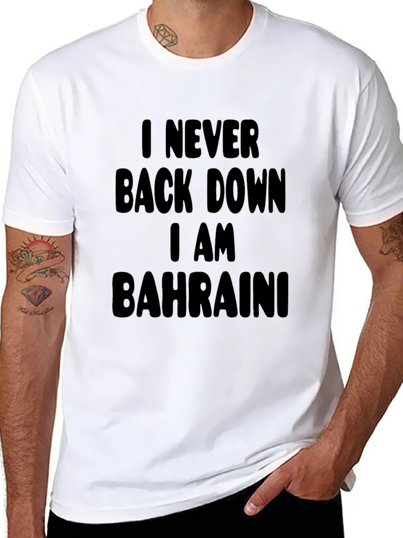 I Never Back Down Bahraini T-Shirt
