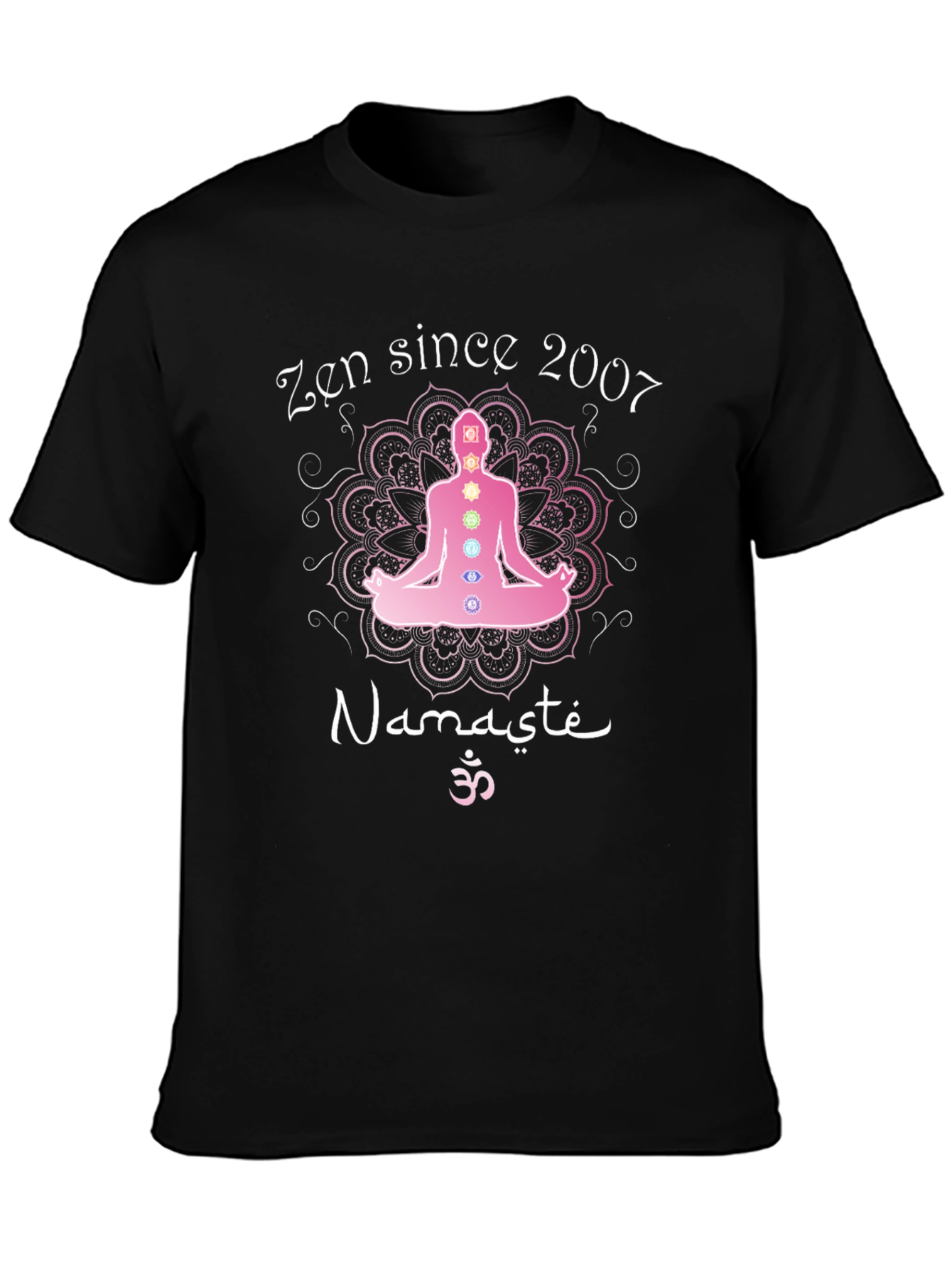 Zen Since 2007 Namaste Yoga Chakra T-Shirt