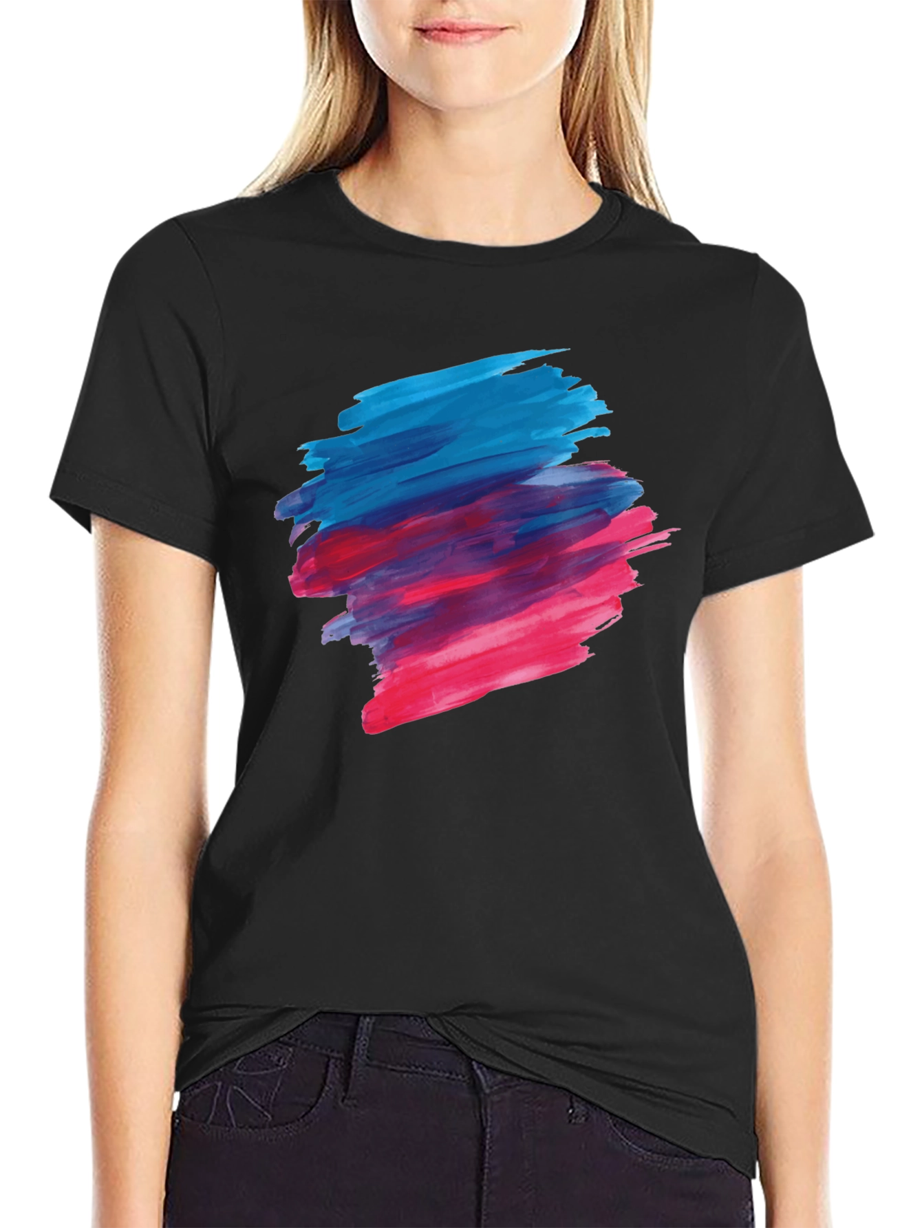 Abstract Brushstroke Graphic Tee