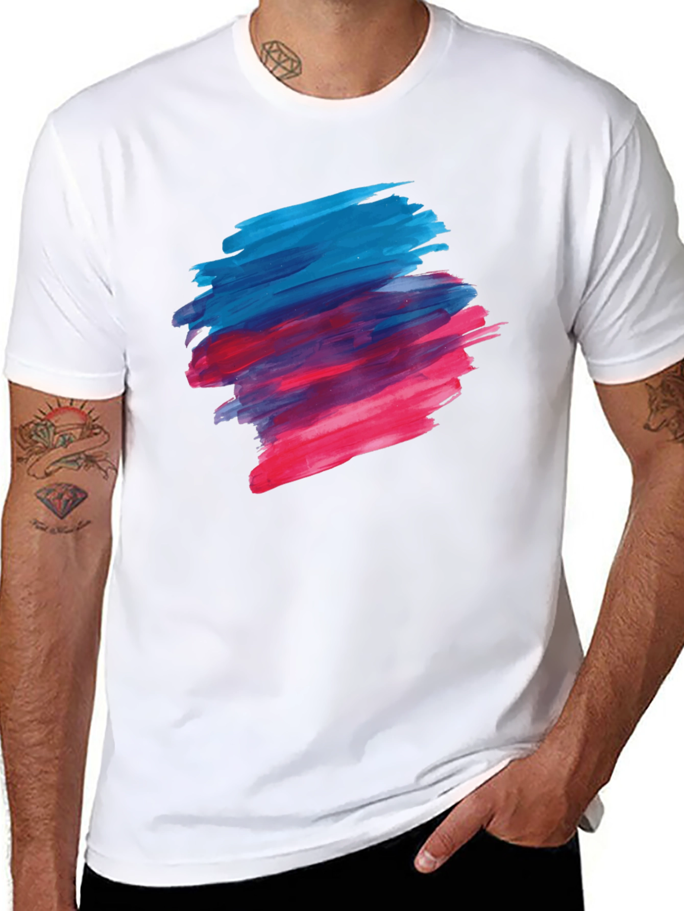 Abstract Brushstroke Graphic Tee