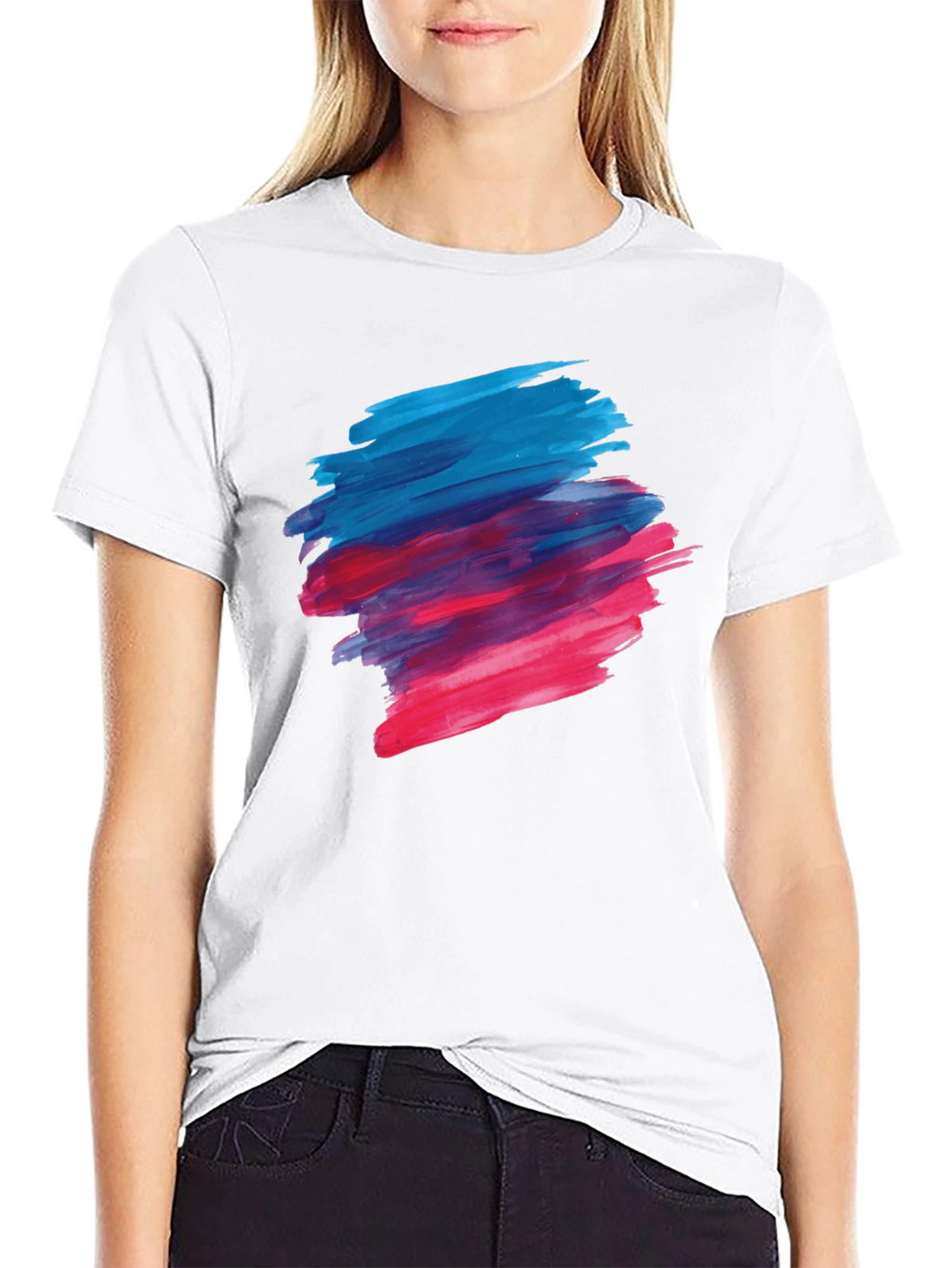 Abstract Brushstroke Graphic Tee